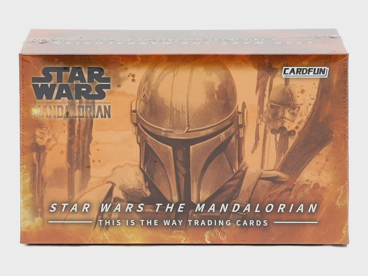 2026 Card Fun Star Wars The Mandalorian This Is The Way sealed Hobby Box containing 10 packs of 4 trading cards, featuring Grogu, Din Djarin and numbered parallels.