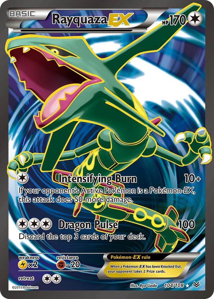 Pokémon Rayquaza EX 104/108 Roaring Skies Full Art MP