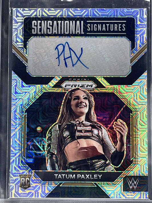 “2023 Panini Prizm WWE Tatum Paxley Sensational Signatures Mojo /25 autograph card.”