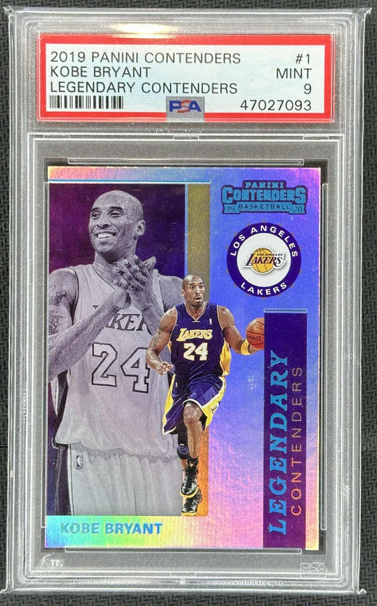 2019 Panini Contenders Legendary Contenders Kobe Bryant graded PSA 9 Mint