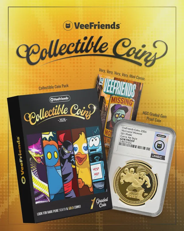 2026 VeeFriends Collectible Coins factory sealed Blind Box Graded Coin Pack.