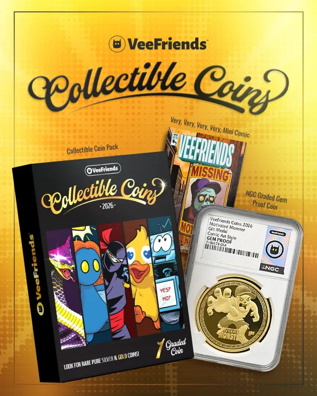 2026 VeeFriends Collectible Coins Blind Box Graded Coin Packs – Sealed Case of 10