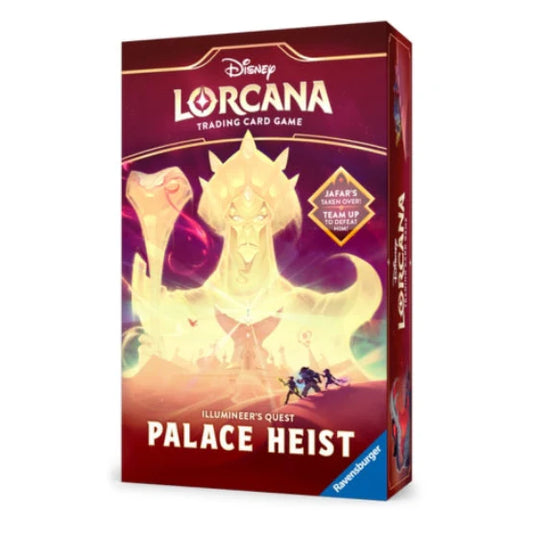Disney Lorcana Illumineer's Quest: Palace Heist cooperative adventure featuring Ursula's palace, exclusive cards and solo or multiplayer gameplay.