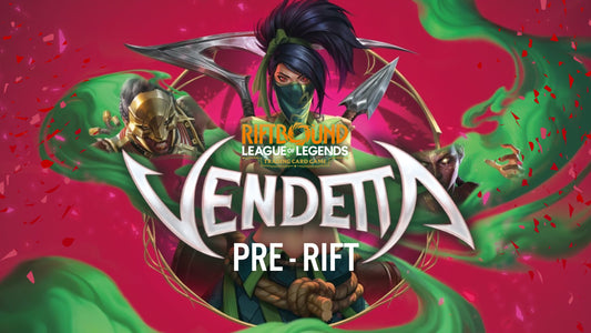 Riftbound Vendetta Pre-Rift Sealed Event at Urban Empire Collectables on Tuesday 28 July 2026.
