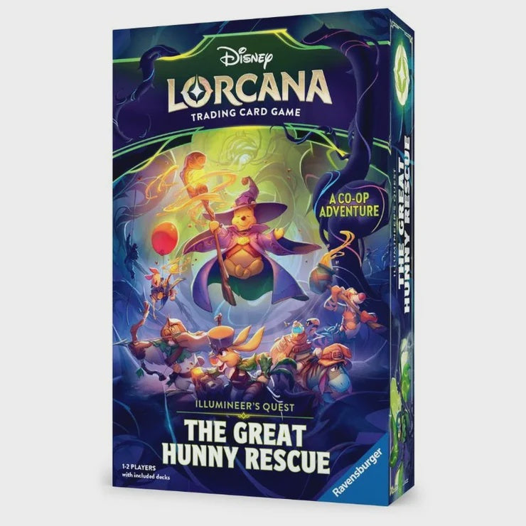 Disney Lorcana Illumineer’s Quest The Great Hunny Rescue cooperative trading card game set.