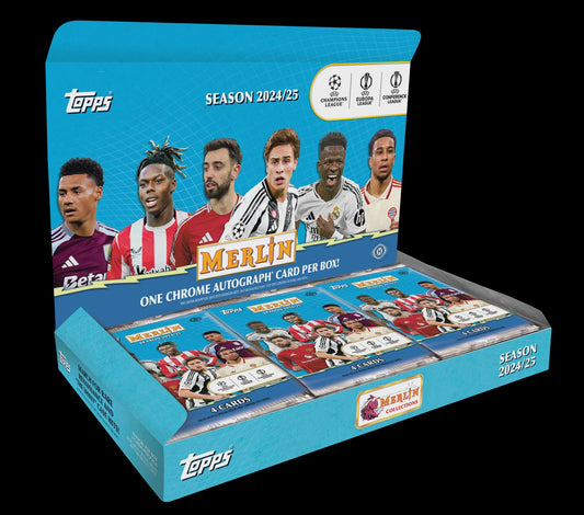 2024/25 Topps Chrome Merlin UEFA Club Competitions Soccer Hobby Box