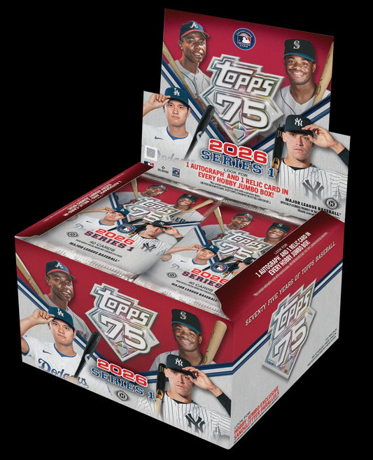 2026 Topps Series 1 Baseball Hobby Jumbo Box sealed baseball card box.