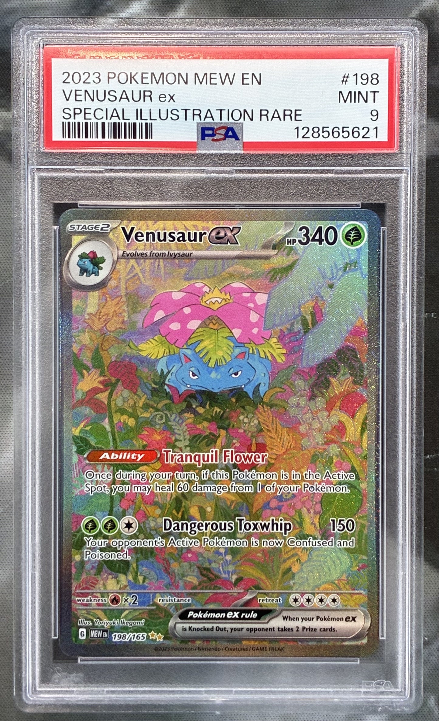 Pokémon Venusaur ex Special Illustration Rare 198/165 Scarlet & Violet 151 PSA 9 Mint