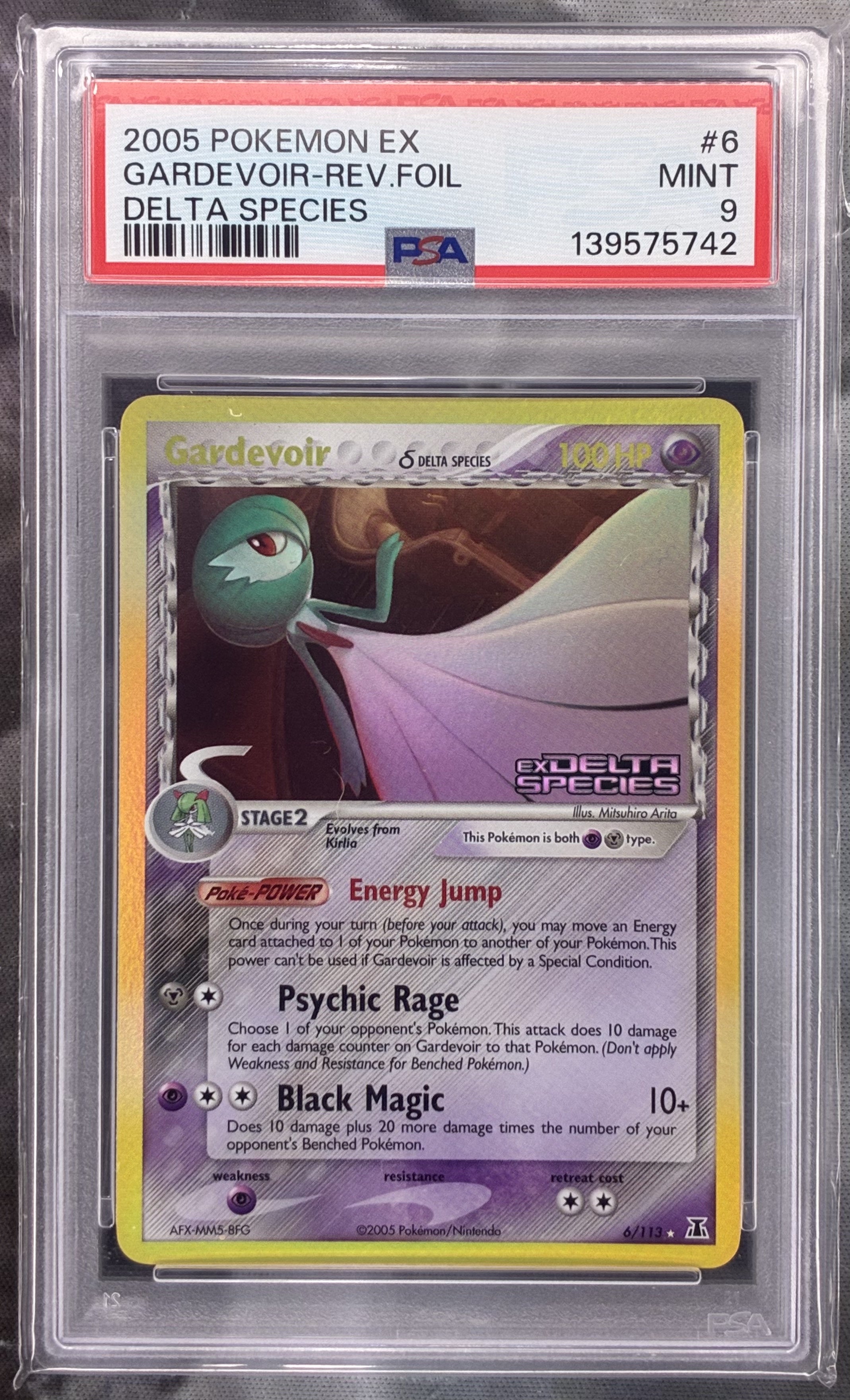 Gardevoir Stamped Reverse Holo 6/113 EX Delta Species PSA 9
