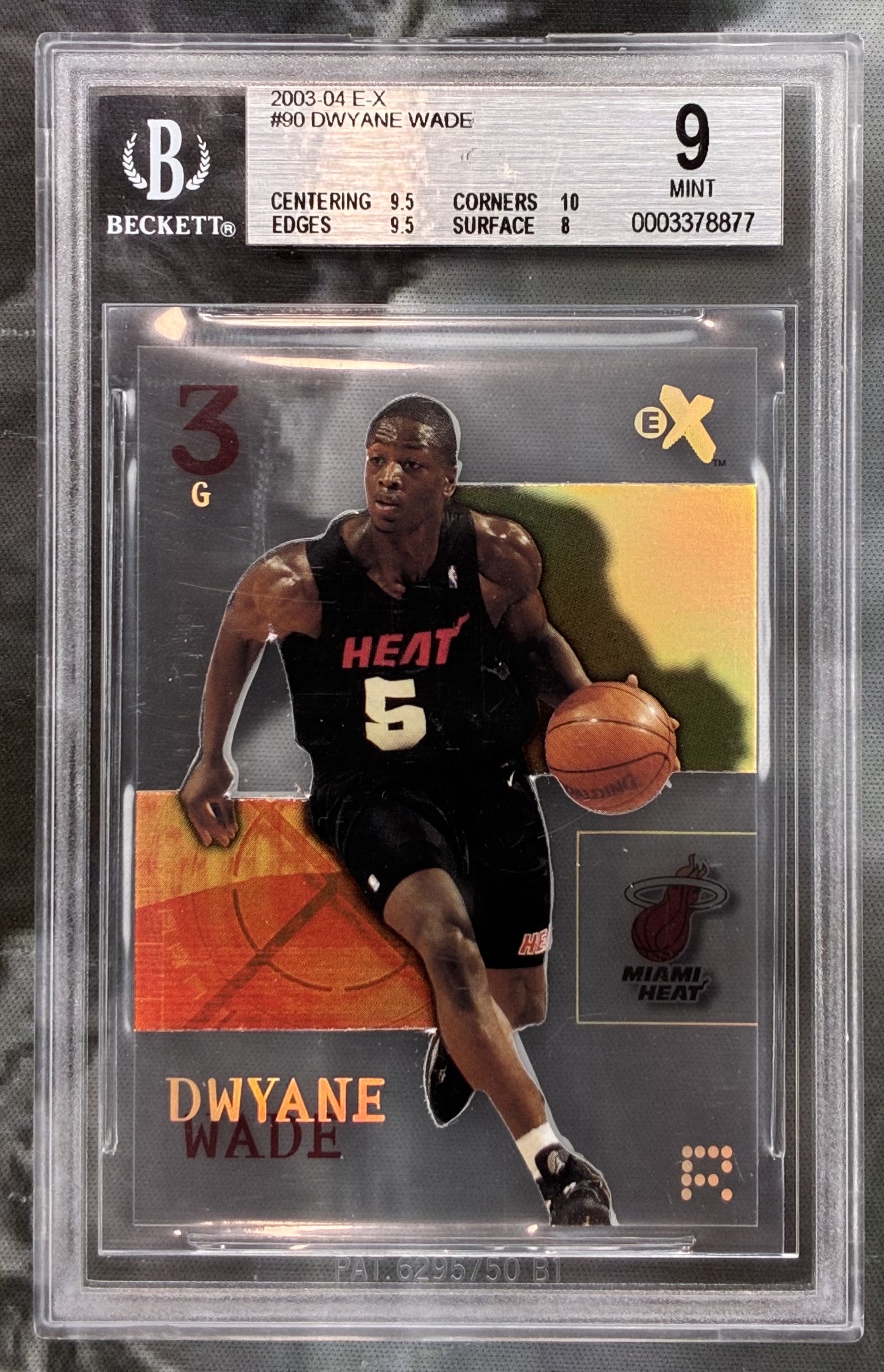 2003-04 E-X Dwyane Wade #90 Rookie Card BGS 9 MINT slab