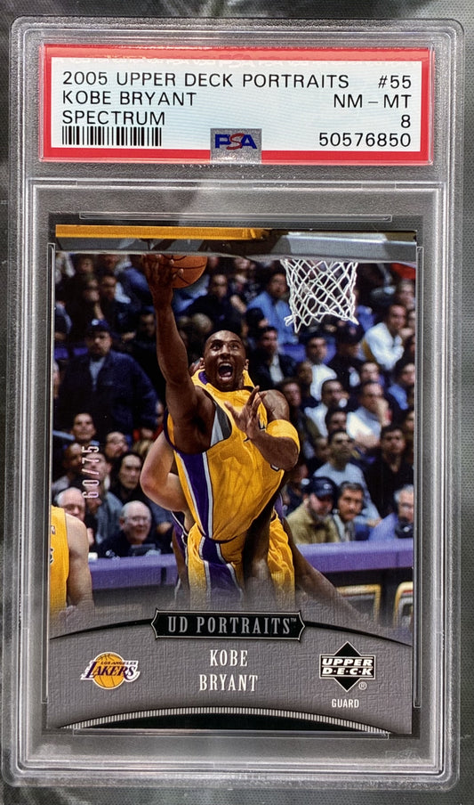 2005 Upper Deck Portraits Kobe Bryant Spectrum #55 /75 PSA 8 NM-MINT Lakers