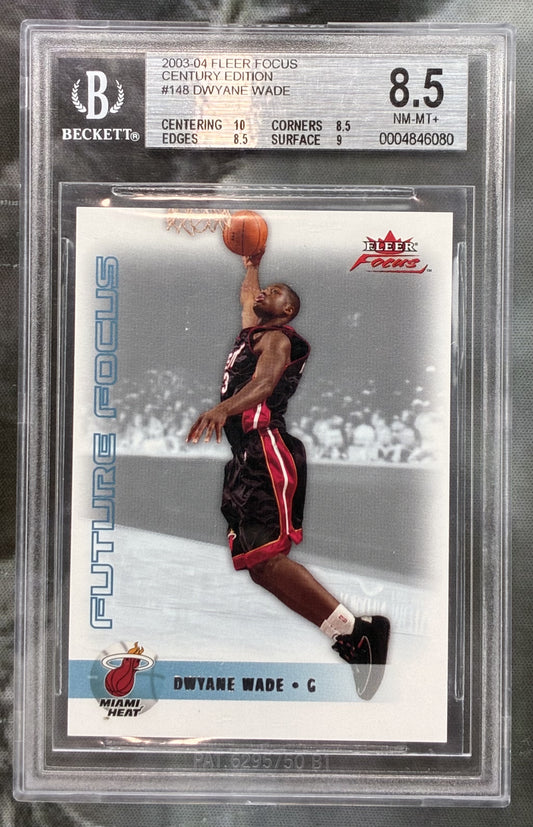 2003-04 Fleer Focus Future Century Dwyane Wade #148 Rookie 87/100 BGS 8.5