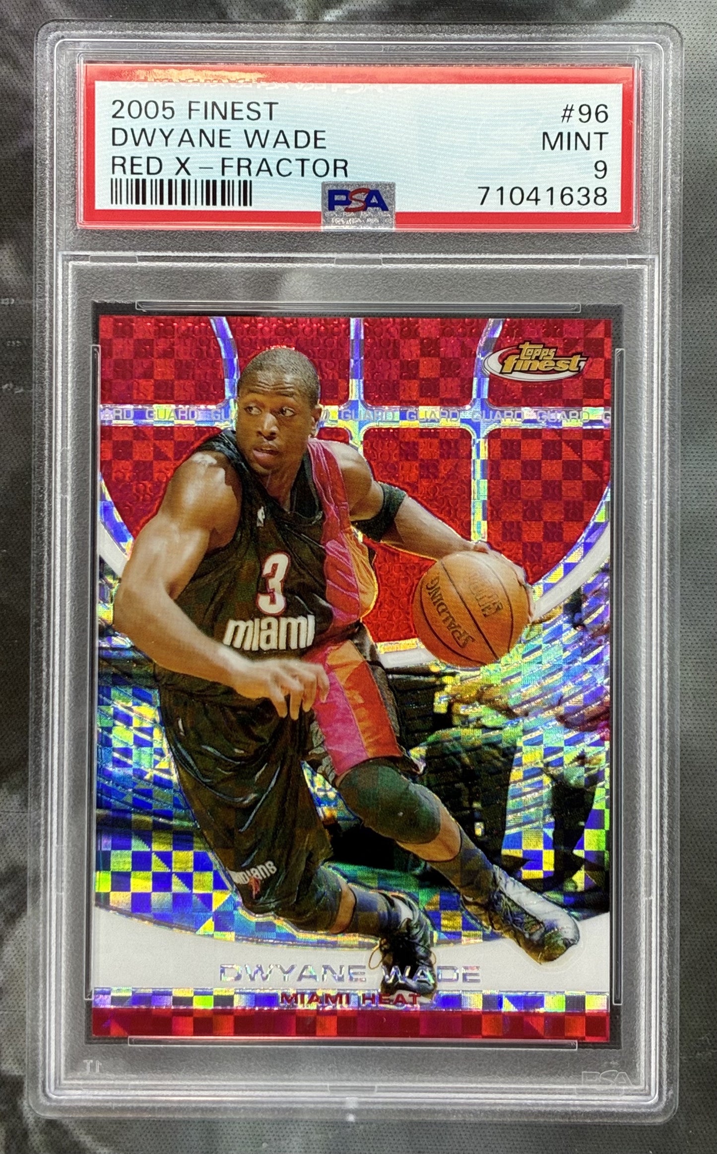 2005-06 Topps Finest Dwyane Wade Red X-Fractor Refractor /139 PSA 9