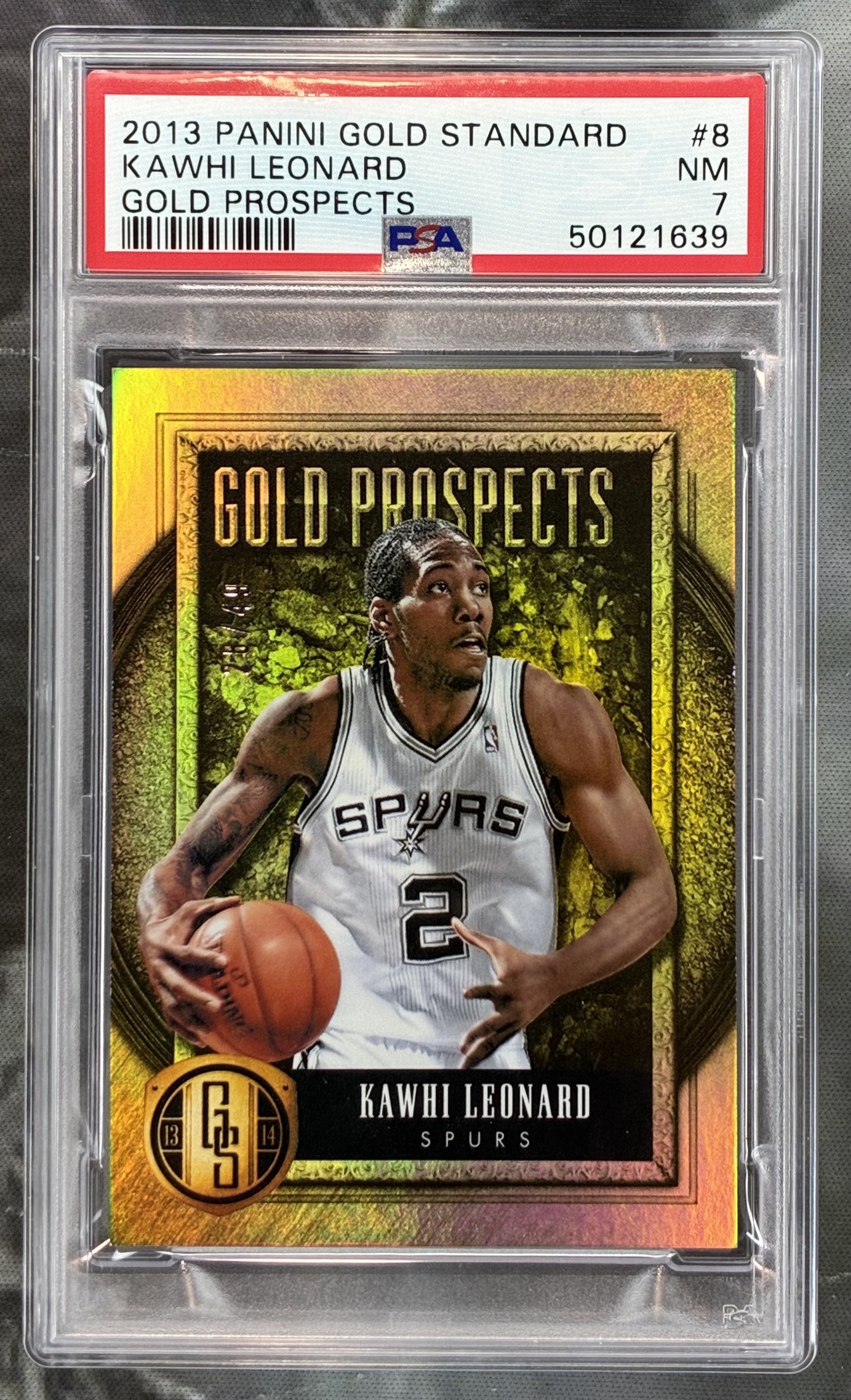 2013-14 Panini Gold Standard Kawhi Leonard Prospects #8 /49 PSA 7