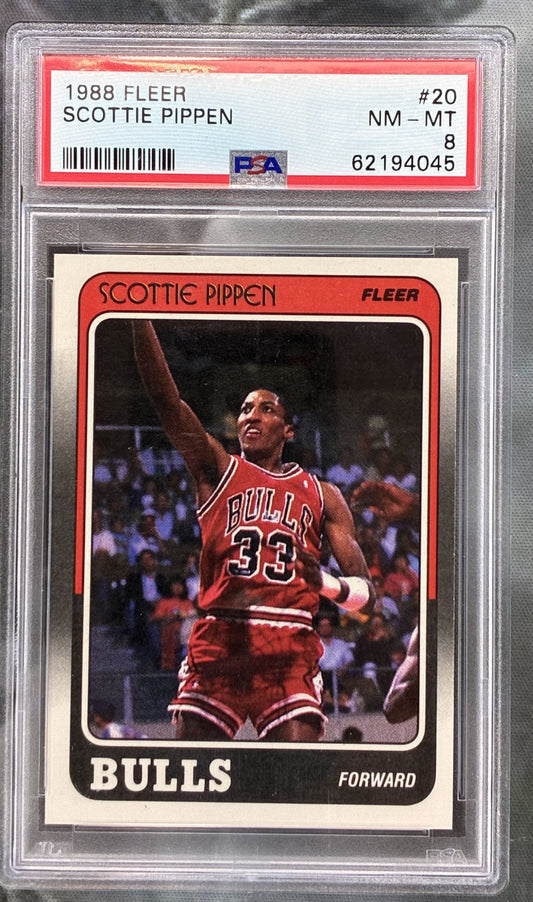 1988-89 Fleer Scottie Pippen Rookie #20 PSA 8 NM-MT