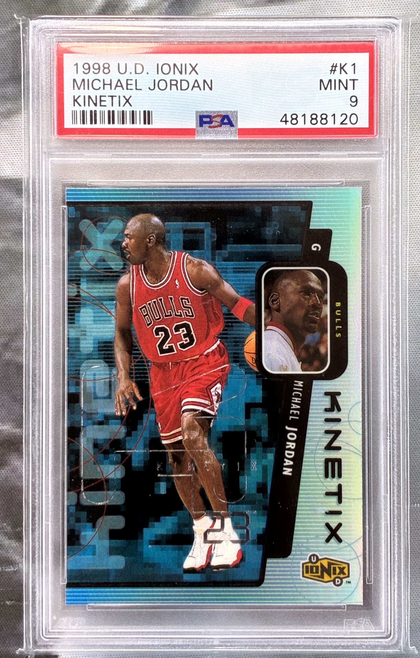 1998 Upper Deck Ionix Kinetix #K1 Michael Jordan PSA 9