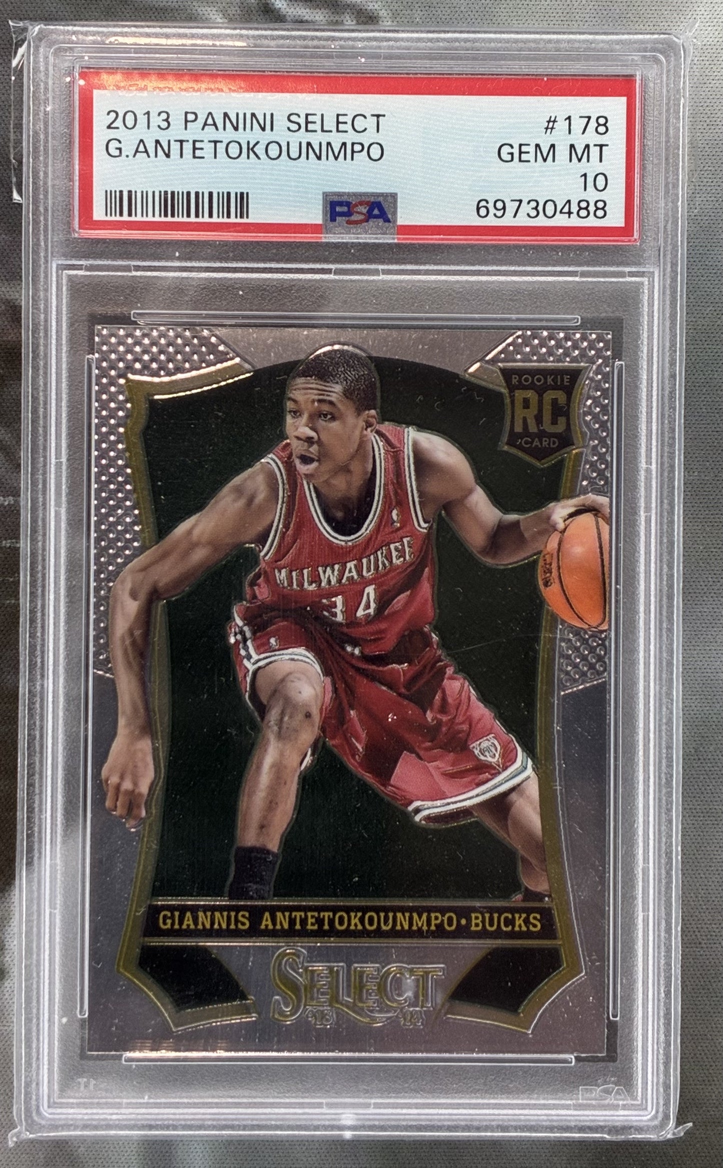 2013 Panini Select Giannis Antetokounmpo Rookie #178 PSA 10