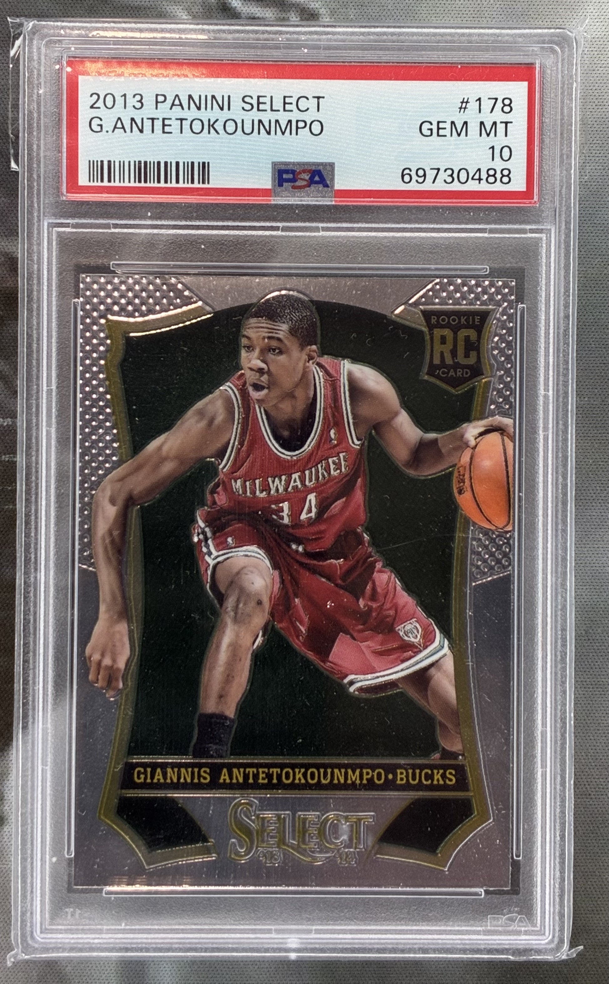 2013 Panini Select Giannis Antetokounmpo Rookie #178 PSA 10