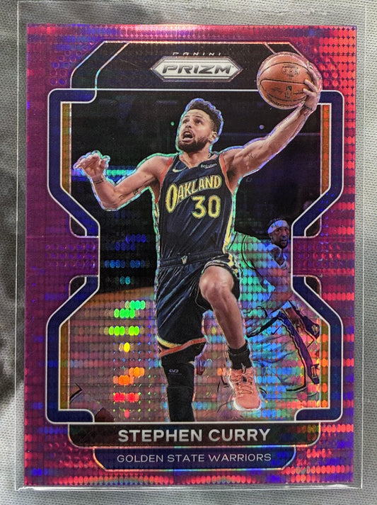 2021-22 Panini Prizm Stephen Curry #154 Purple Pulsar /35