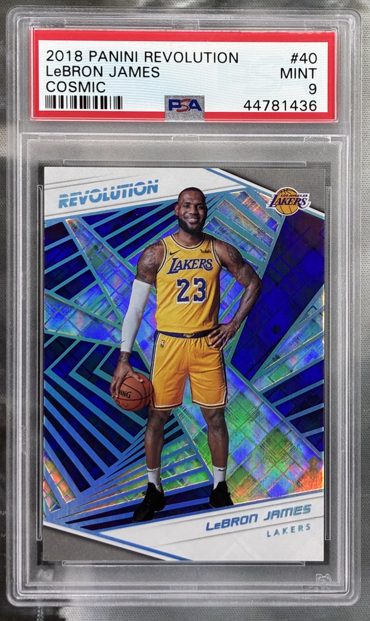 2018 Panini Revolution LeBron James #40 Cosmic /100 PSA 9