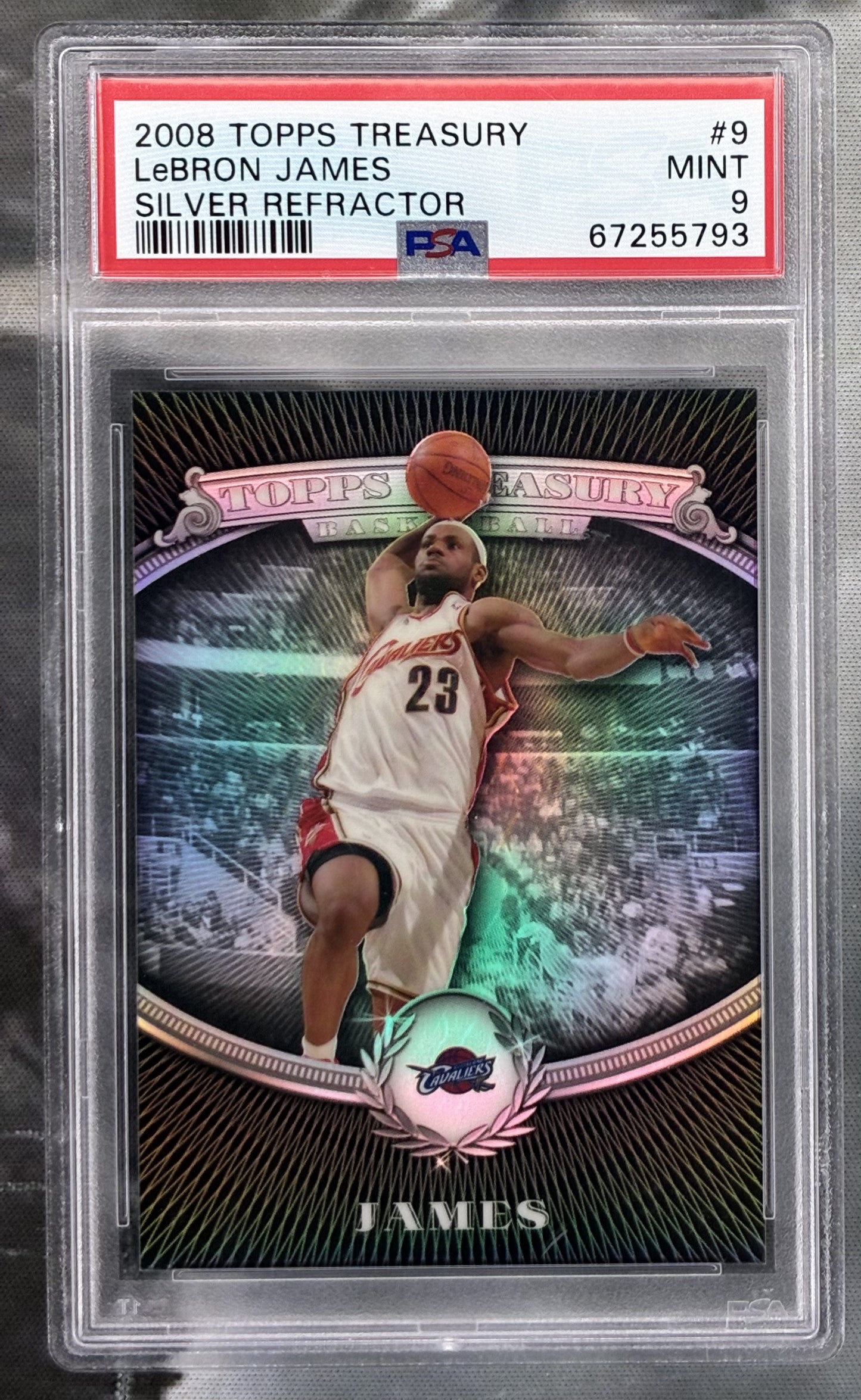 2008 Topps Treasury Bronze Refractor LeBron James /999 PSA 9
