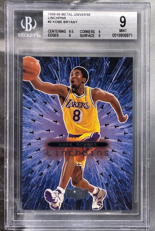 1998 Metal Universe Linchpins Kobe Bryant #2 BGS 9