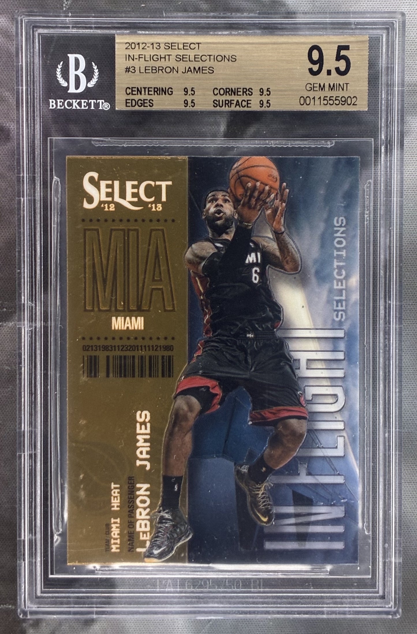 2012-13 Panini Select In Flight Selections LeBron James
