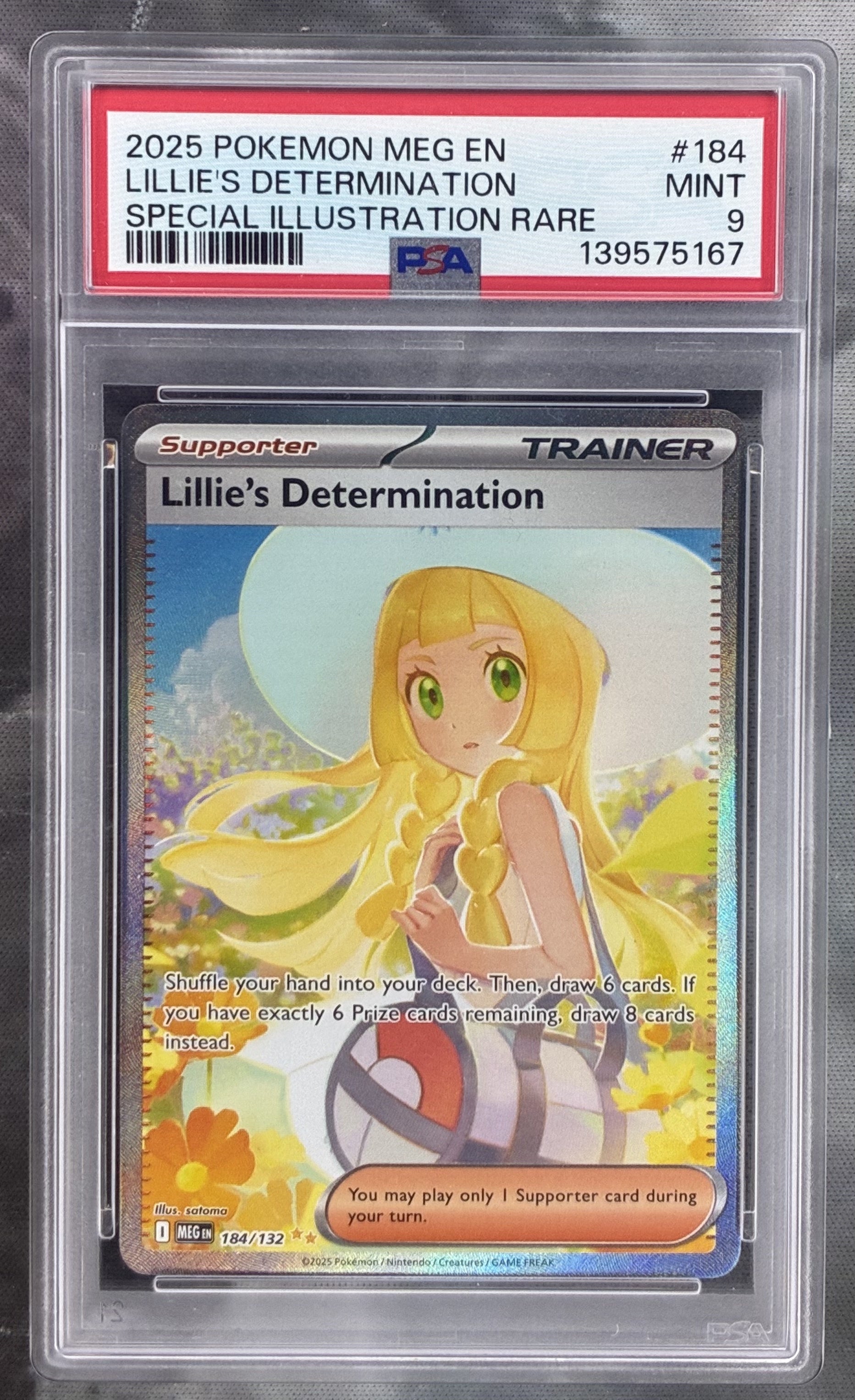 2025 Mega Lillie’s Determination 184/132 PSA 9