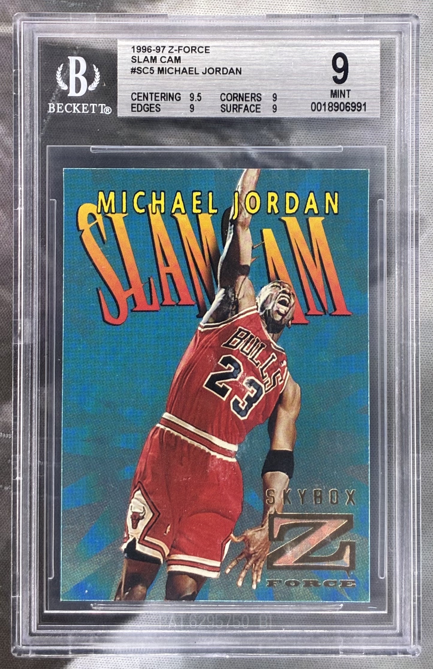 1996 SkyBox Z-Force Slam Cam Michael Jordan SC5 BGS 9
