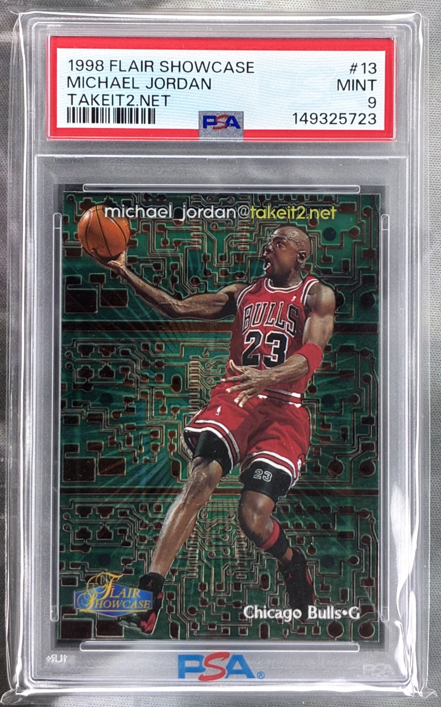 1998-99 Flair Showcase Take It 2.Net Michael Jordan PSA 9 /1000