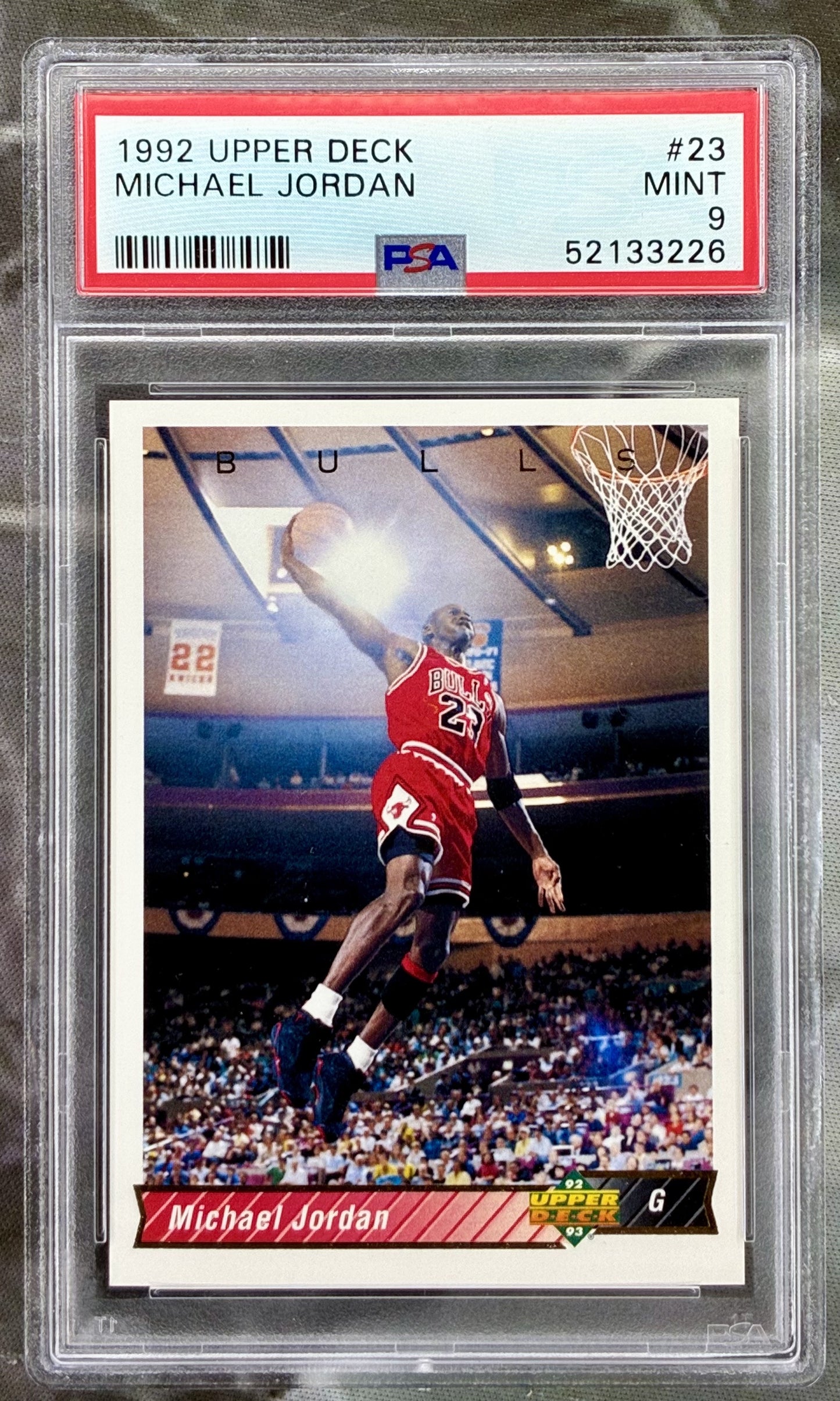 Michael Jordan 1992 Upper Deck 23 PSA 9 Mint Bulls card