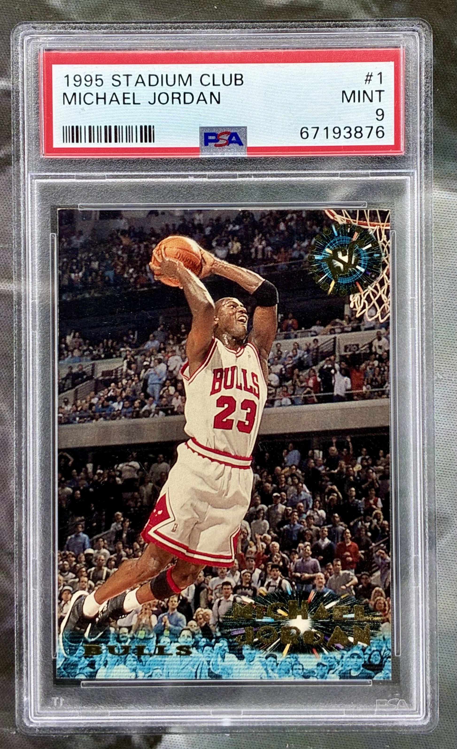 Michael Jordan 1995 Stadium Club 1 PSA 9 Bulls card