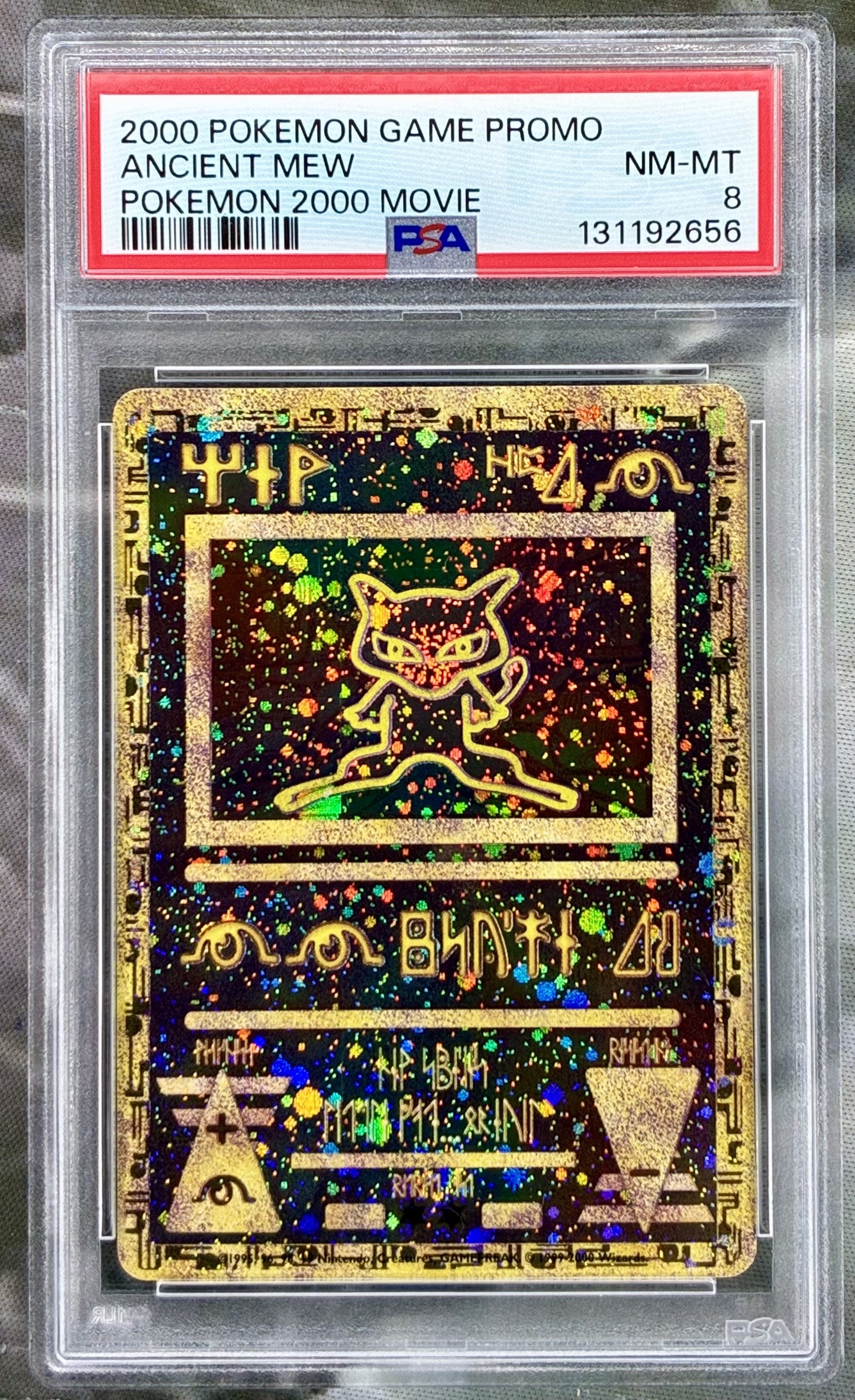 Pokemon Ancient Mew PSA 8 2000 movie promo holo card