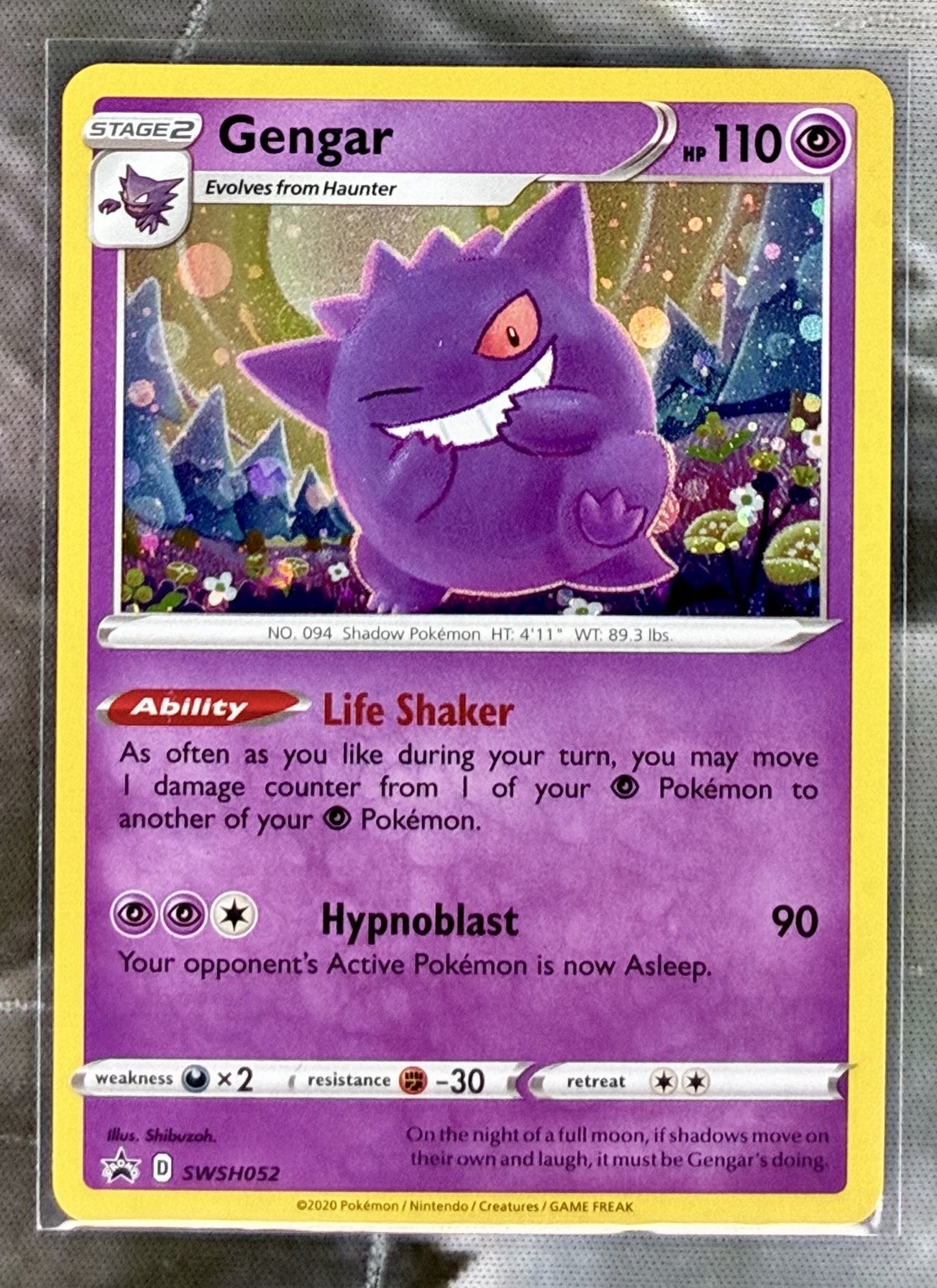 Pokemon Gengar SWSH052 Promo Champions Path Holo NM Swirl