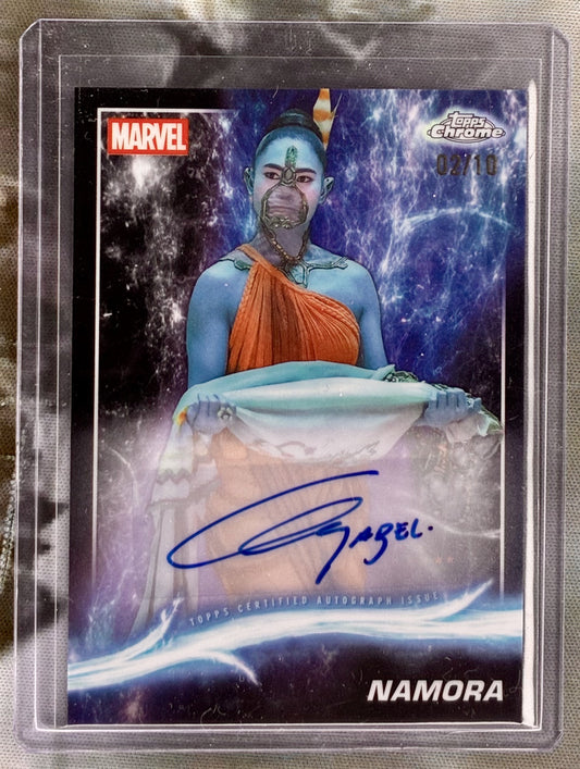 Mabel Cadena Namora Black Refractor auto 2 of 10 Topps Chrome Marvel