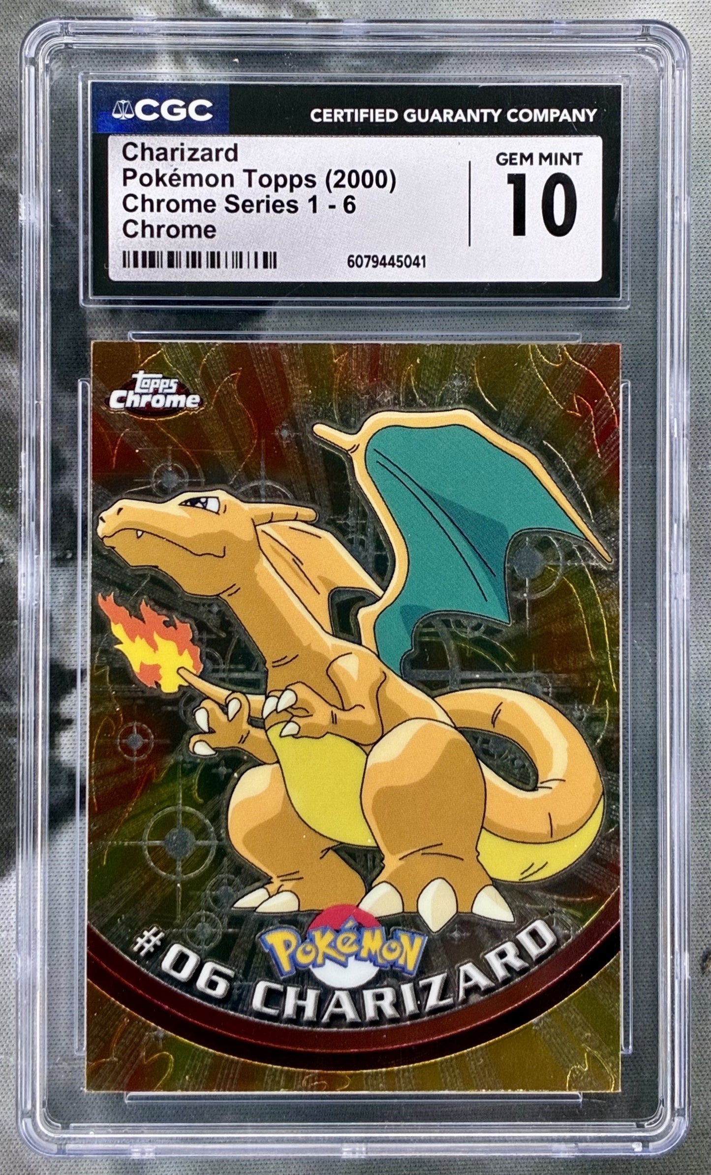 Charizard 2000 Topps Chrome #6 CGC 10 Pokémon card