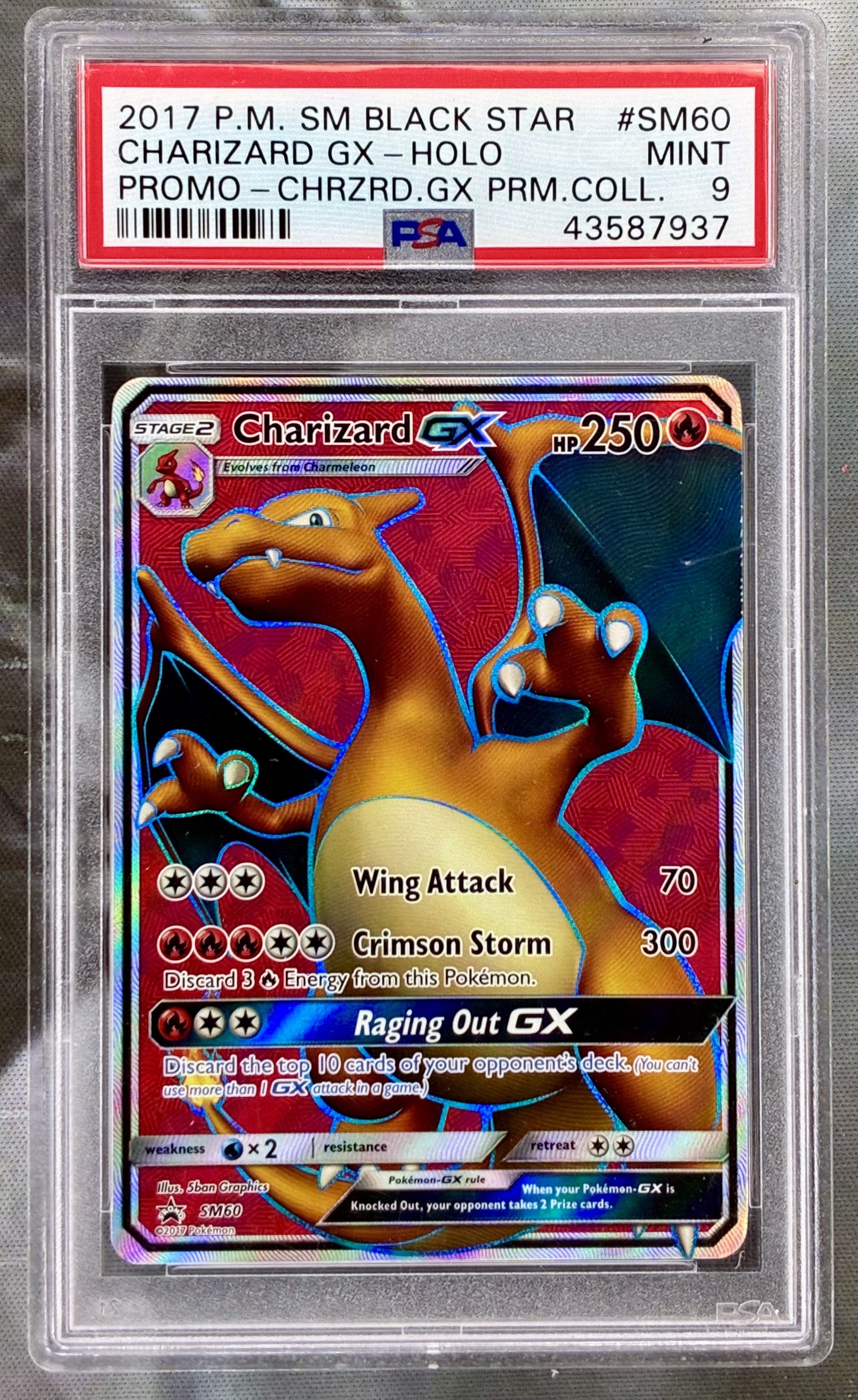 Charizard GX SM60 Black Star Promo PSA 9 Pokémon card