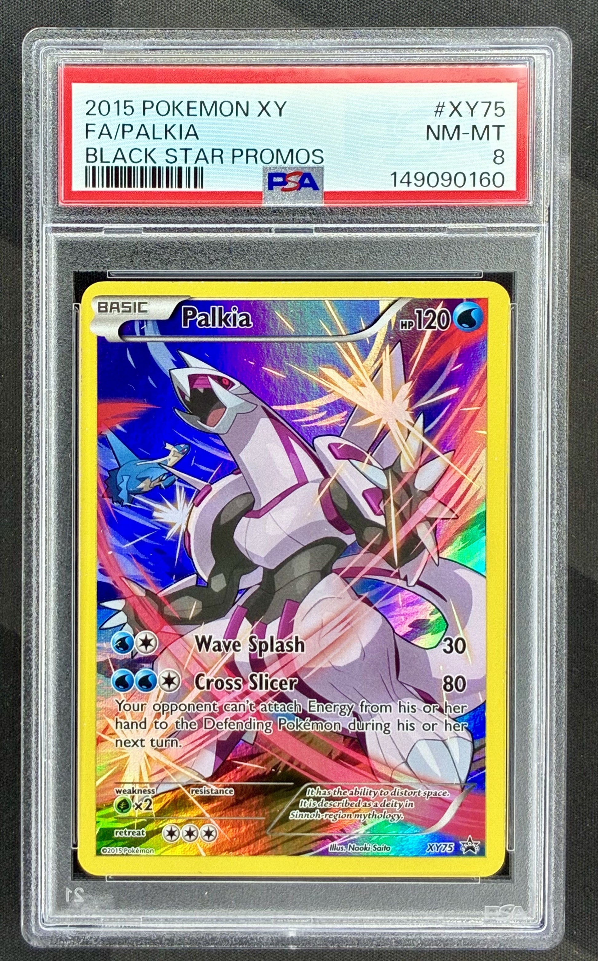 Palkia XY75 Black Star Promo PSA 7 Full Art Pokemon card slab