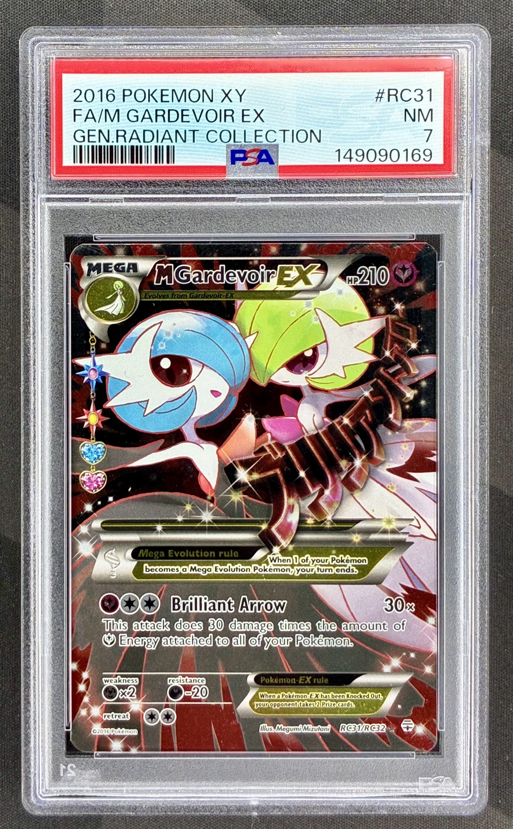M Gardevoir EX RC31/RC32 Generations PSA 7 Full Art Pokemon card slab