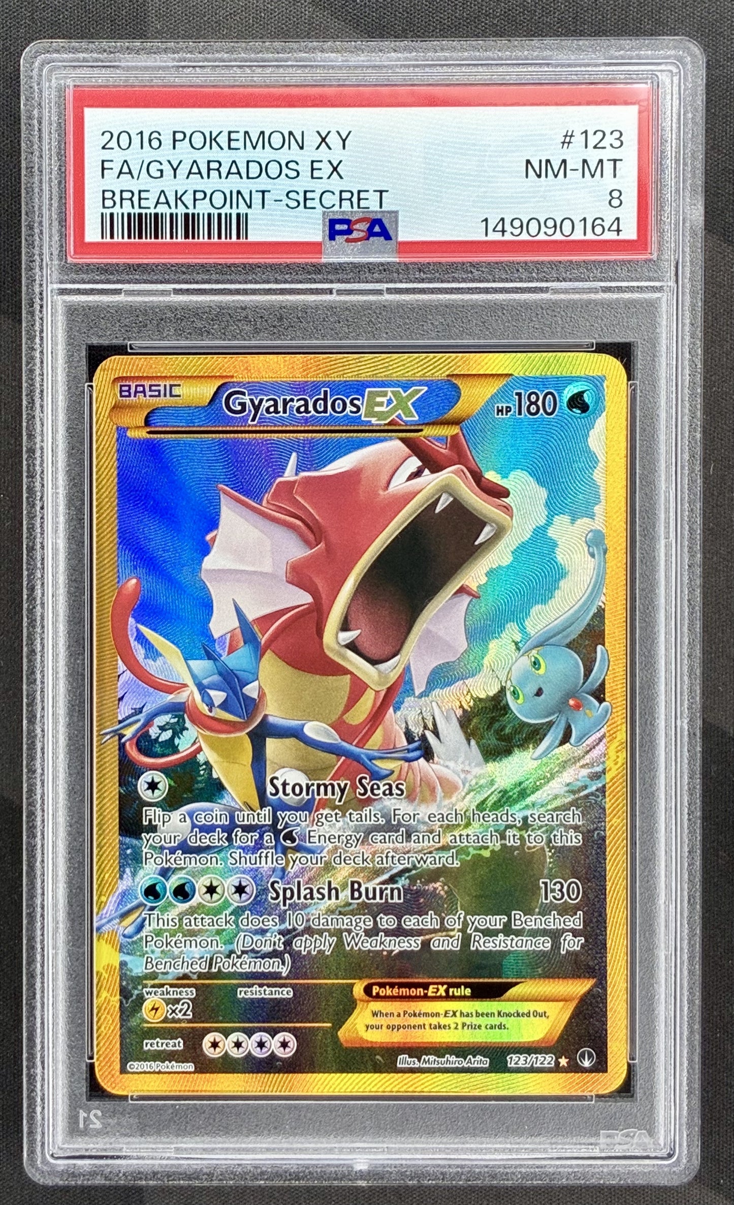 Gyarados EX 123/122 Breakpoint PSA 8 Secret Rare Pokémon Card