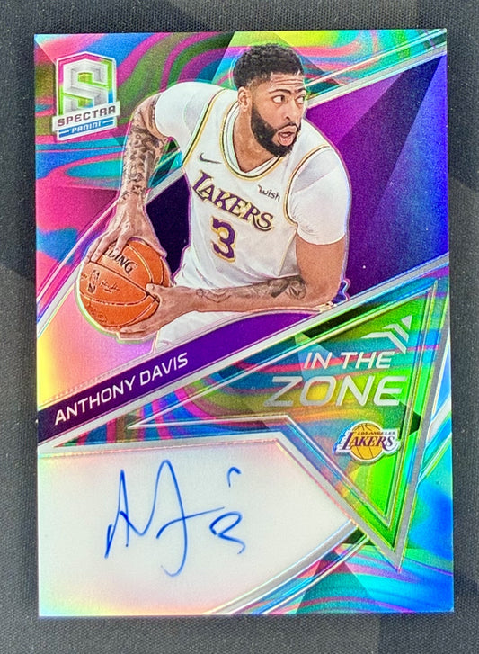 Anthony Davis Spectra Marble In The Zone Prizm auto 5/5 NBA card