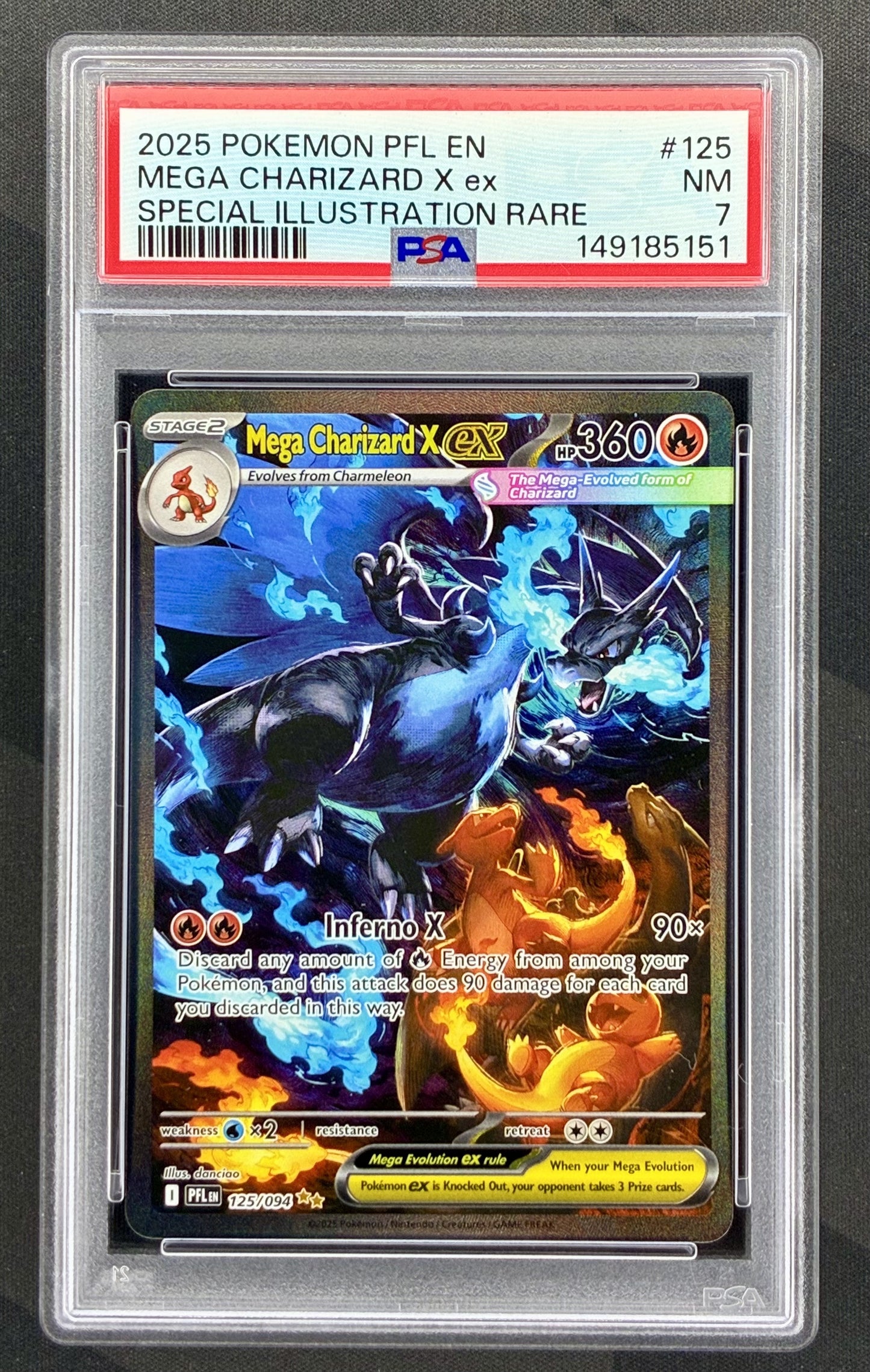 Charizard EX 125/094 SIR PSA 7 Pokémon Card