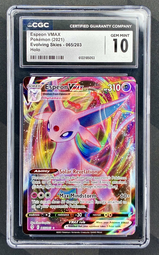Espeon VMAX 065/203 Evolving Skies CGC 10 Pokémon Card