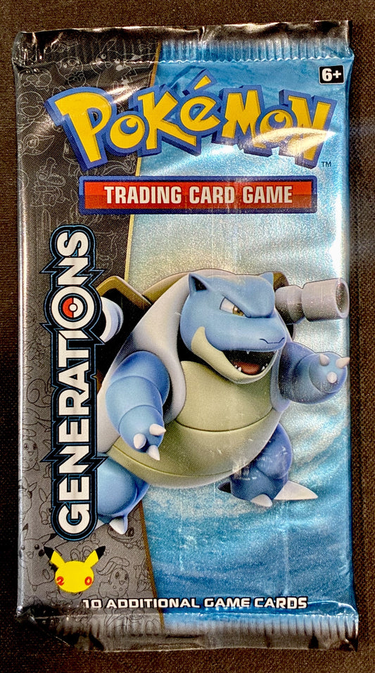 Pokemon Generations Booster Pack Blastoise Art sealed 2016