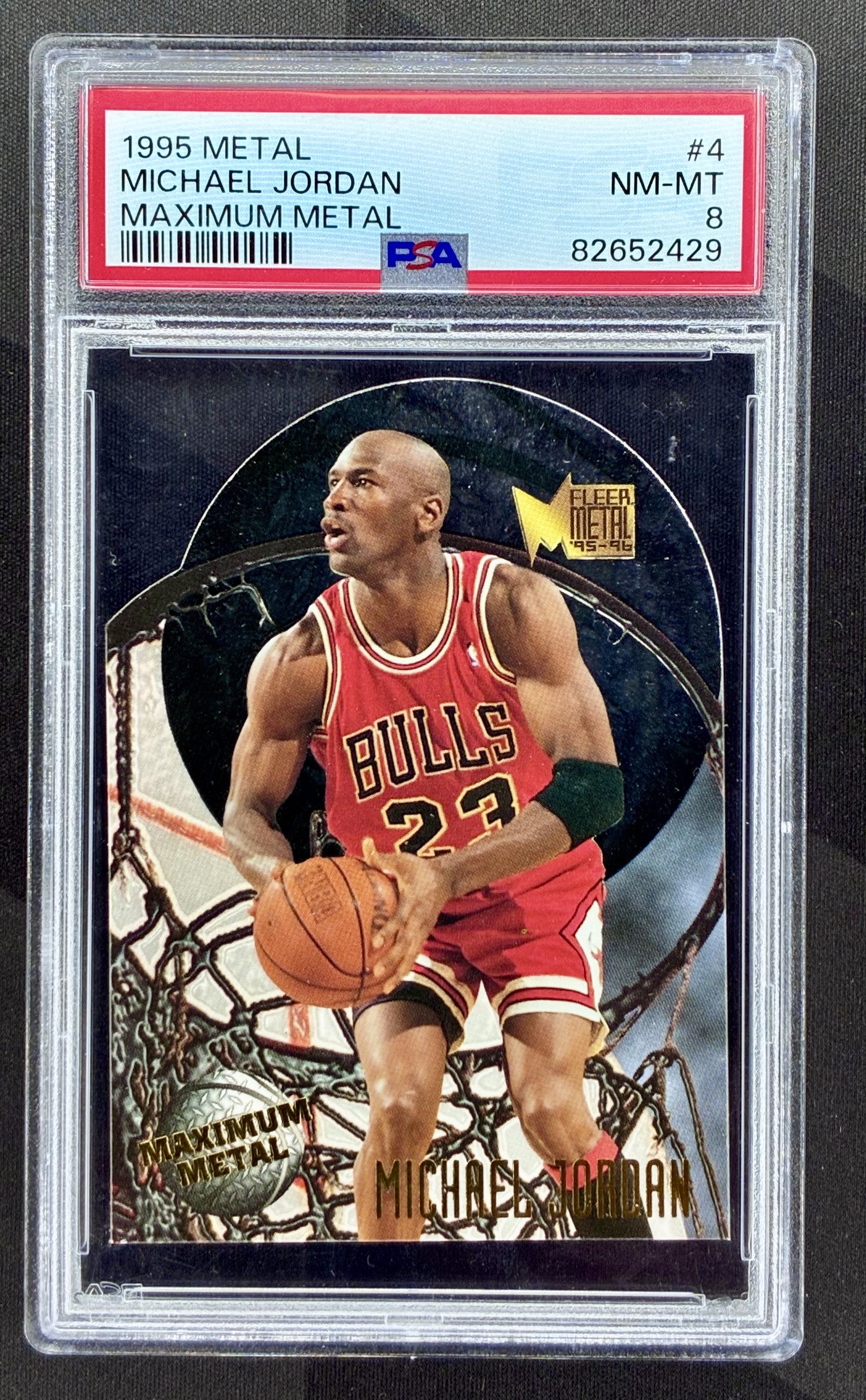 Michael Jordan 1995 Metal Maximum Metal #4 PSA 8 basketball card