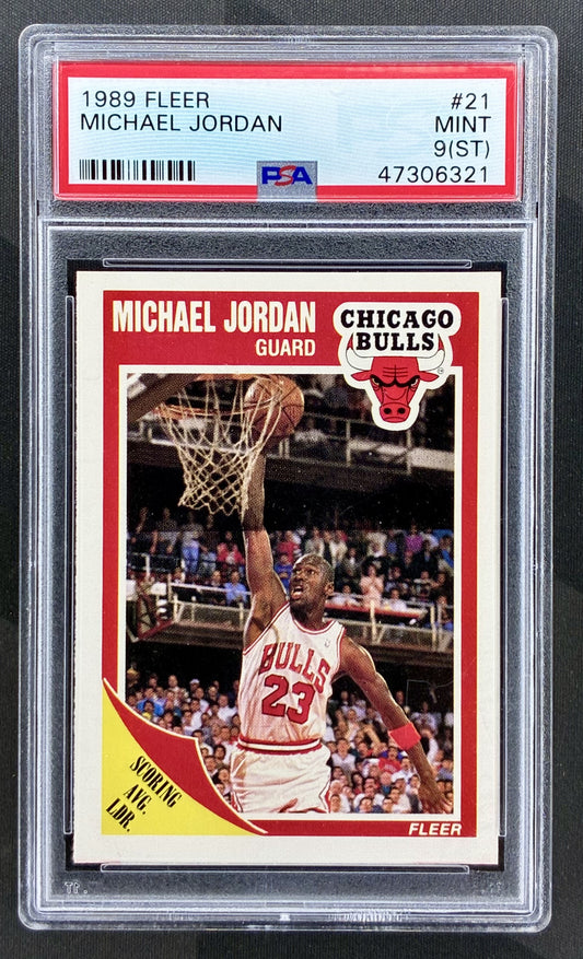 Michael Jordan 1989 Fleer #21 PSA 9 Chicago Bulls basketball card
