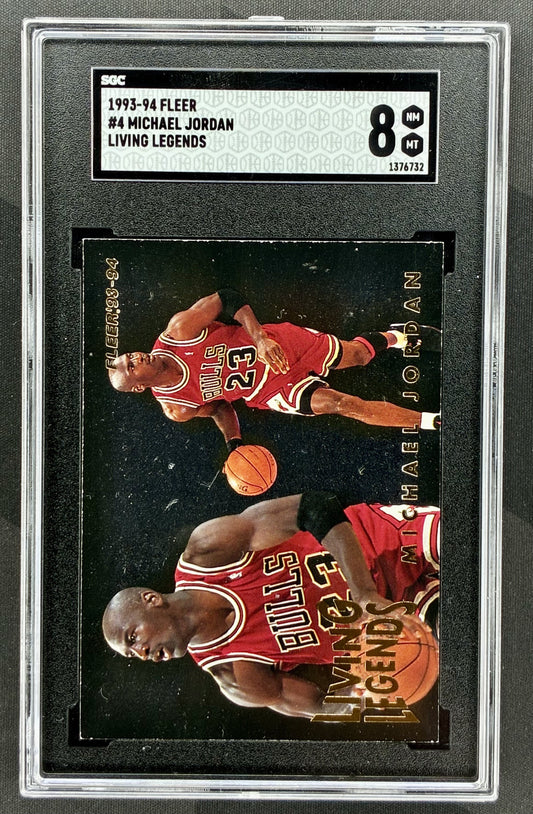 Michael Jordan 1993 Fleer Living Legends #4 SGC 8 basketball card