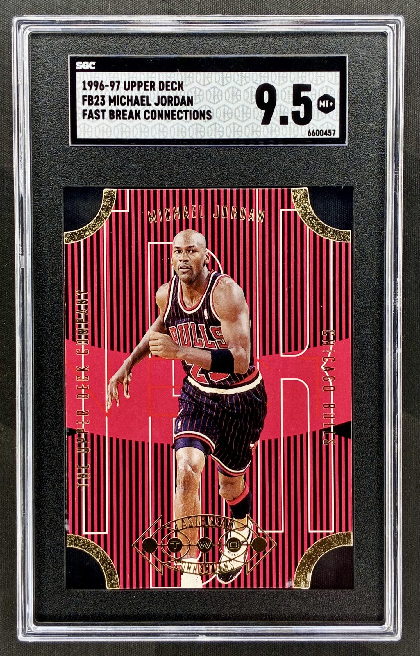 Michael Jordan 1996 Fast Break Connections SGC 9.5 basketball card