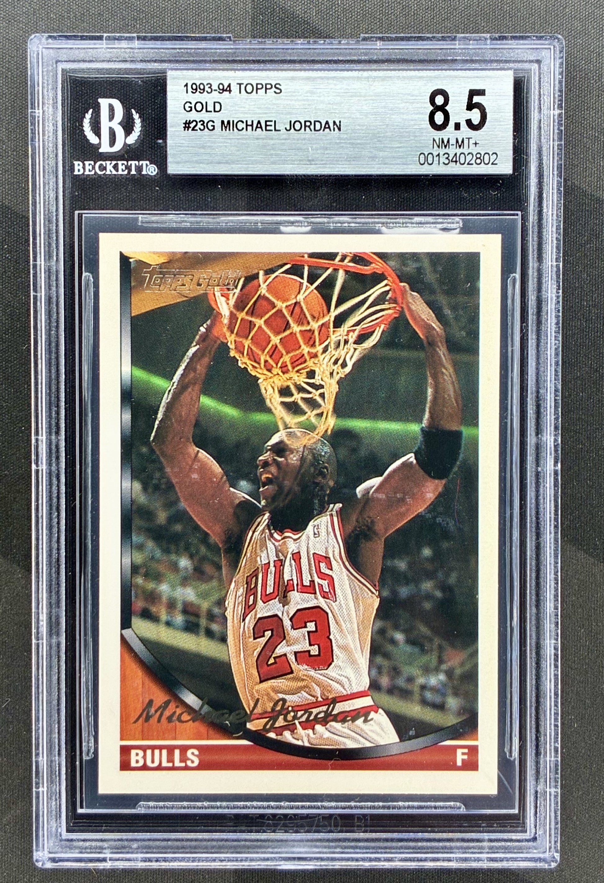 Michael Jordan 1993 Topps Gold #23G BGS 8.5 Chicago Bulls basketball card