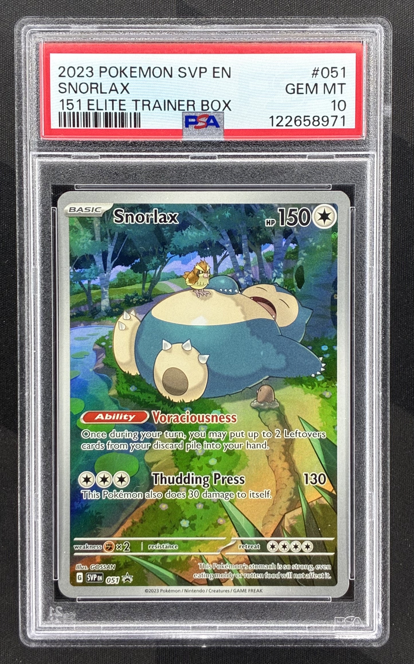 Snorlax SVP051 Black Star Promo PSA 10 151 Elite Trainer Box Pokemon card